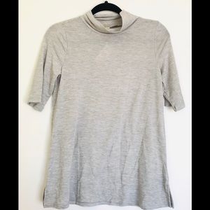 LOFT Loose Grey Turtleneck Tee